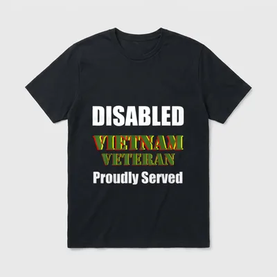 Proudly Served Vietnam Vet T-Shirt – Classic T-Shirt in Black