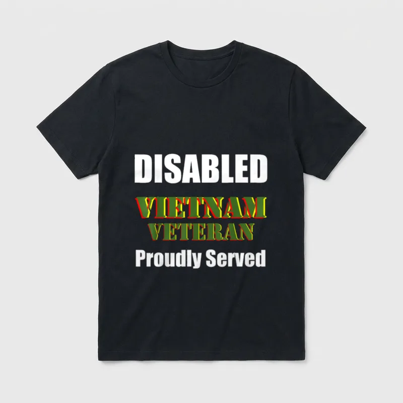 Proudly Served Vietnam Vet T-Shirt – Classic T-Shirt in Black