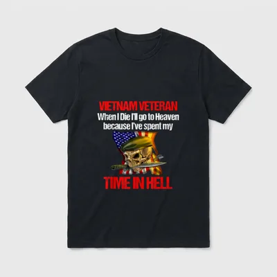 Vietnam Veteran Heaven T-Shirt – Classic T-Shirt in Black