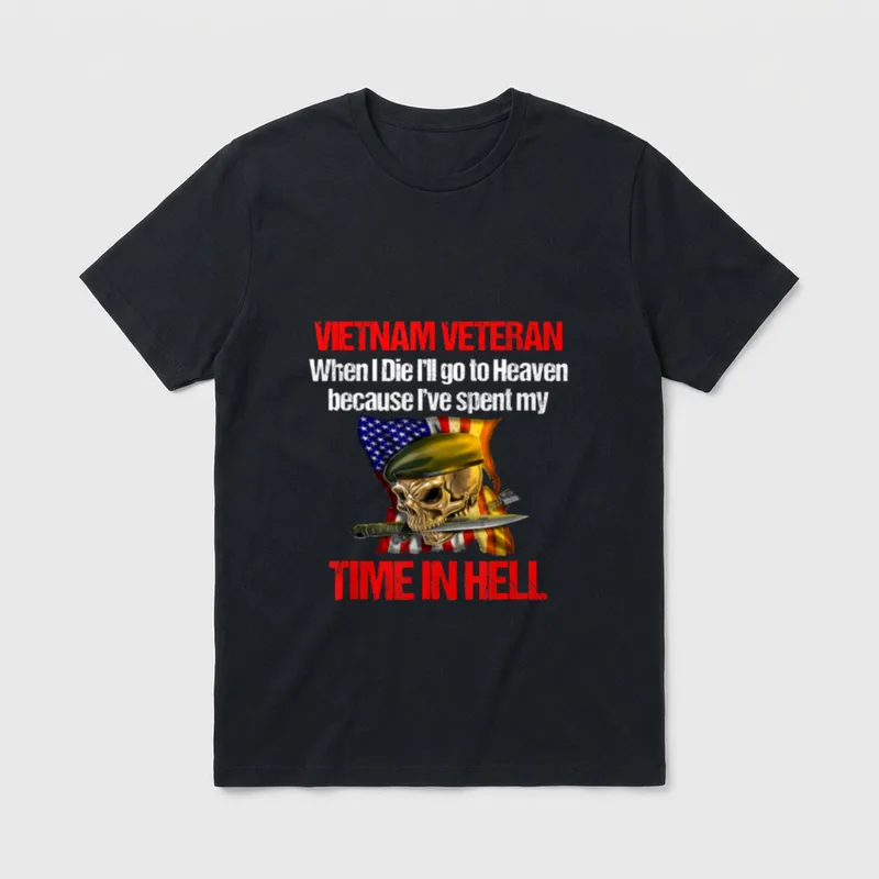 Vietnam Veteran Heaven T-Shirt – Classic T-Shirt in Black