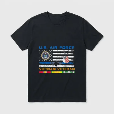 Vintage Air Force Vietnam Vet T-Shirt – Classic T-Shirt in Black