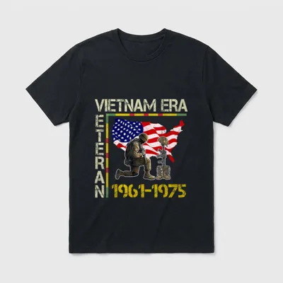 American Military Veteran Flag T-Shirt – Classic T-Shirt in Black