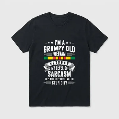 Grumpy Old Vietnam T-Shirt – Classic T-Shirt in Black