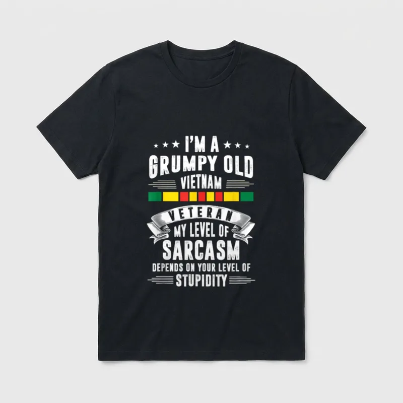 Grumpy Old Vietnam T-Shirt – Classic T-Shirt in Black