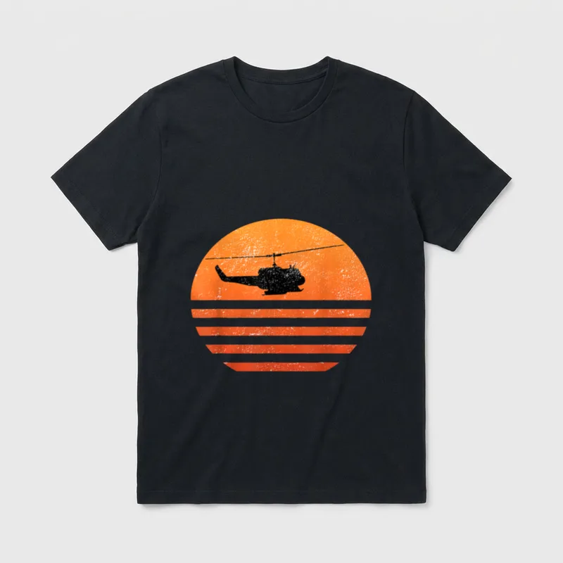 Vietnam War Helicopter Veteran T-Shirt – Classic T-Shirt in Black