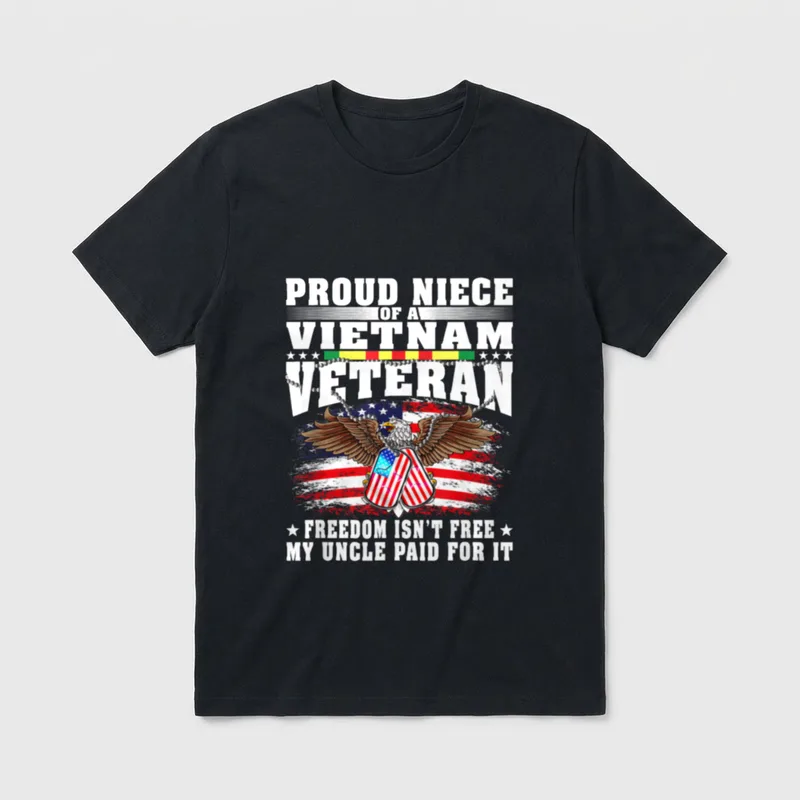 Military Family Vietnam Veteran T-Shirt – Classic T-Shirt in Black