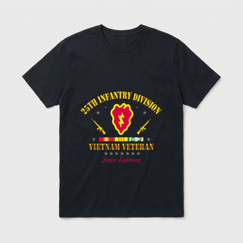 Tropic Lightning Vietnam Vet T-Shirt – Classic T-Shirt in Black