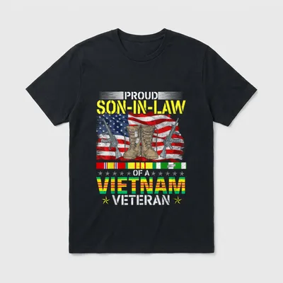 Proud Son-In-Law Vietnam Veteran T-Shirt – Classic T-Shirt in Black