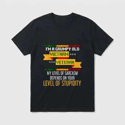 Retired Vietnam Vet T-Shirt – Classic T-Shirt in Black