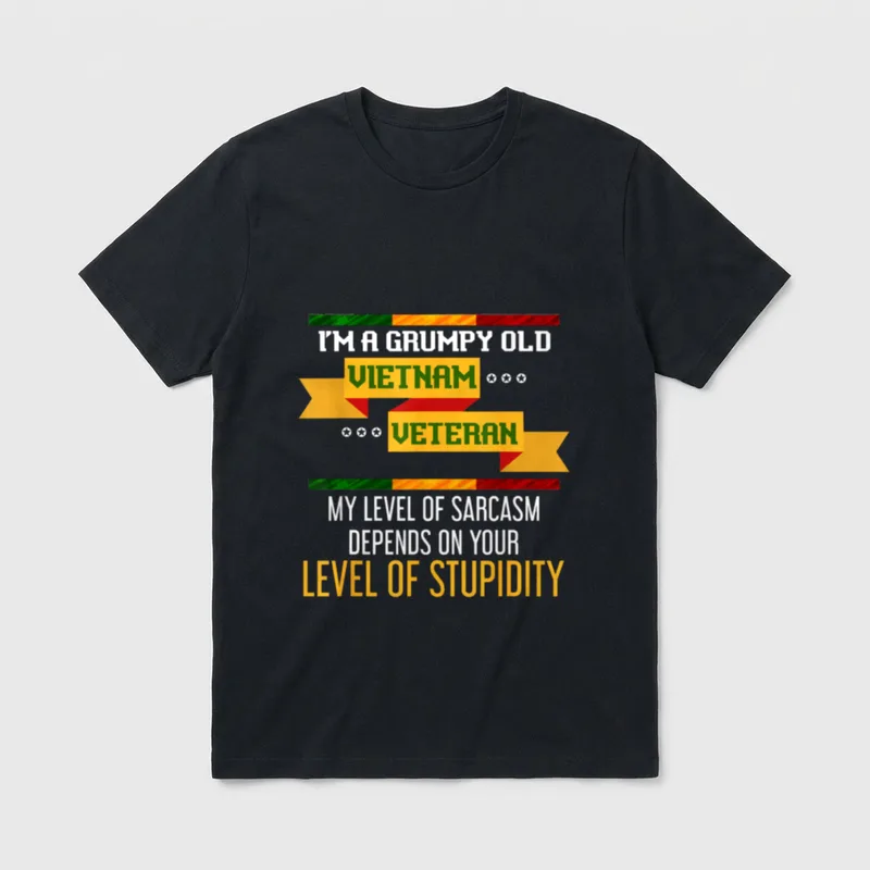 Retired Vietnam Vet T-Shirt – Classic T-Shirt in Black