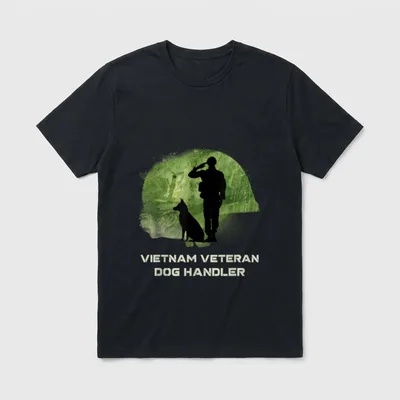 Vietnam Veteran Dog Handler T-Shirt – Classic T-Shirt in Black