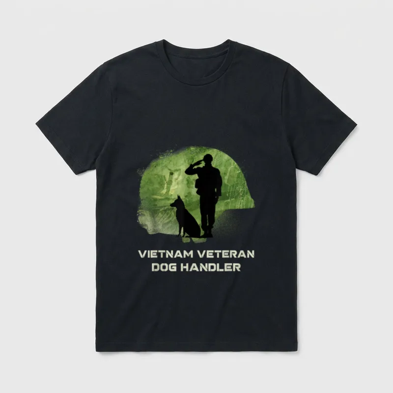 Vietnam Veteran Dog Handler T-Shirt – Classic T-Shirt in Black
