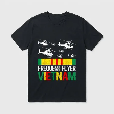 Frequent Flyer Vietnam Veteran Military Huey T-Shirt – Classic T-Shirt in Black