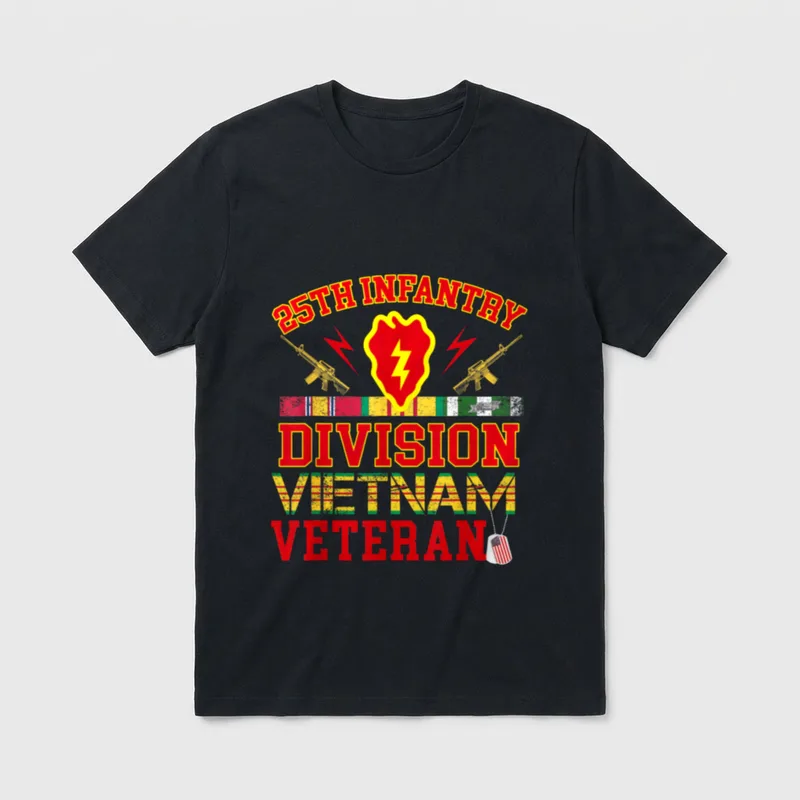 25th Infantry Division Vietnam Veteran T-Shirt – Classic T-Shirt in Black
