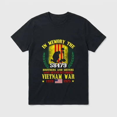 Thank You to the Vietnam Veterans T-Shirt – Classic T-Shirt in Black