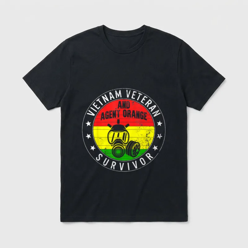 Vietnam Veteran and Orange Agent Veterans T-Shirt – Classic T-Shirt in Black