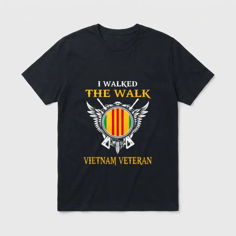 I Walked the Walk Vietnam Veteran T-Shirt – Classic T-Shirt in Black