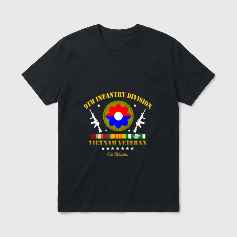 9th Infantry Division Vietnam Veteran Old T-Shirt – Classic T-Shirt in Black