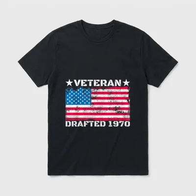 US Military Veteran Drafted 1970 Vietnam T-Shirt – Classic T-Shirt in Black