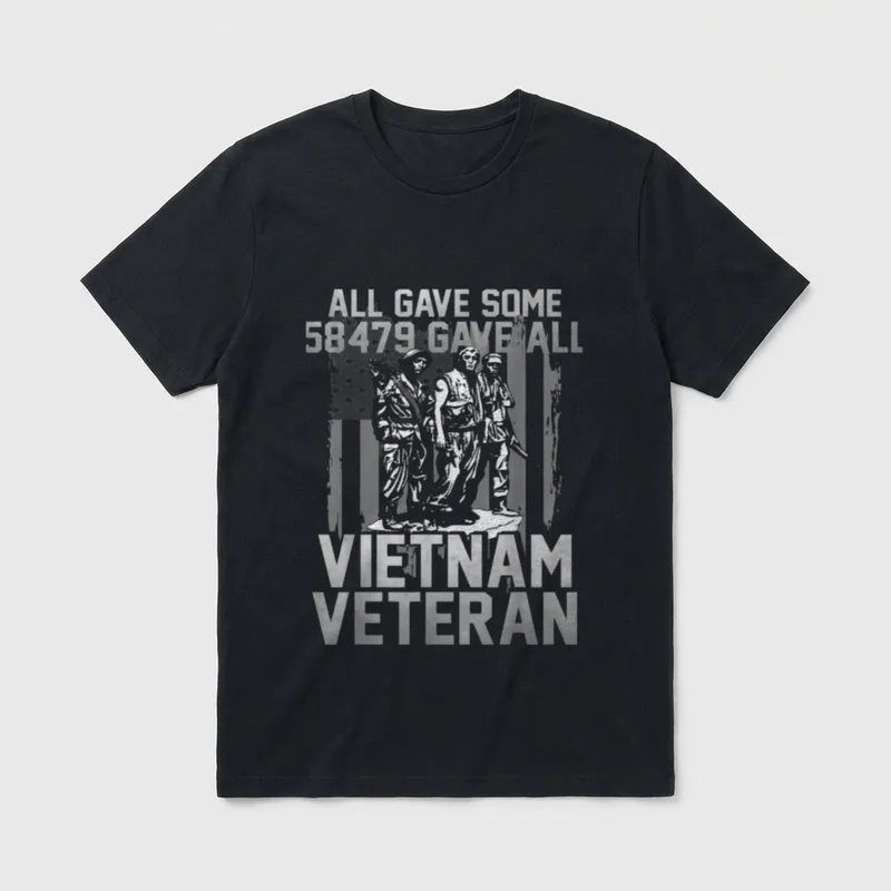 All Gave Some VietNam Veteran Troops T-Shirt – Classic T-Shirt in Black