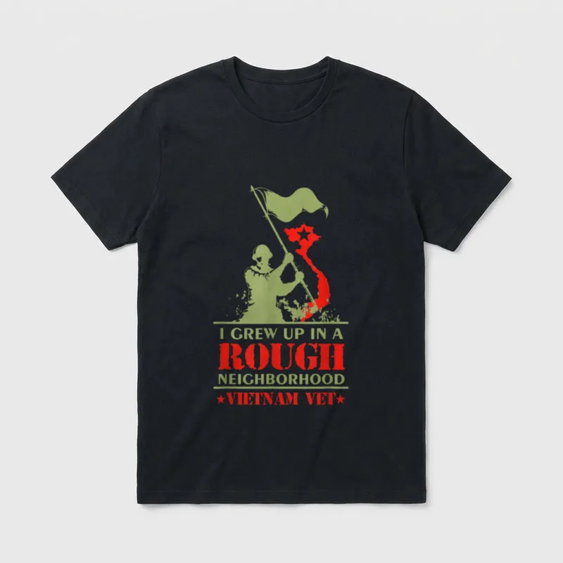 Vietnam Veteran Rough T-Shirt – Classic T-Shirt in Black