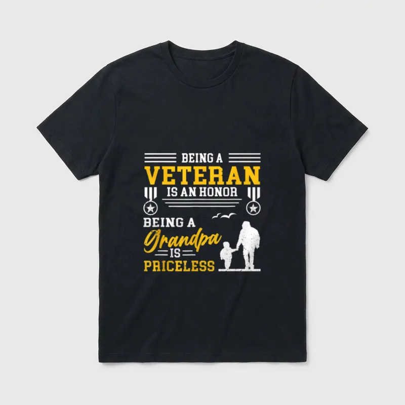 Proud Vietnam Veteran Flag Military Day T-Shirt – Classic T-Shirt in Black