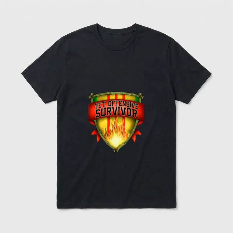 Vietnam Veteran Tet Offensive Survivor T-Shirt – Classic T-Shirt in Black
