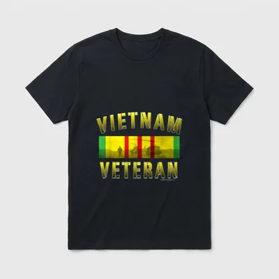 Vietnam Veteran Ribbon T-Shirt – Classic T-Shirt in Black