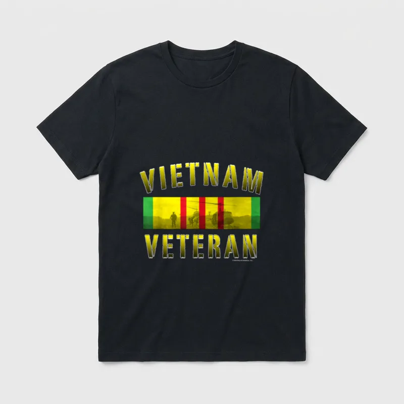 Vietnam Veteran Ribbon T-Shirt – Classic T-Shirt in Black