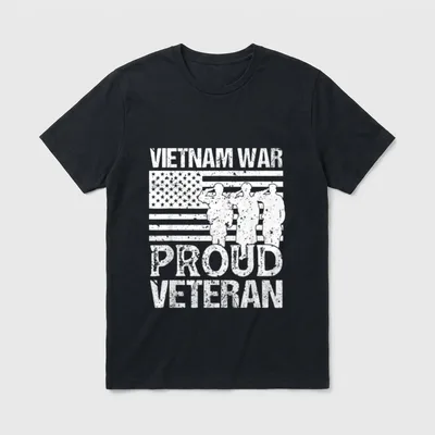 Proud Vietnam War Veteran Patriotic T-Shirt – Classic T-Shirt in Black