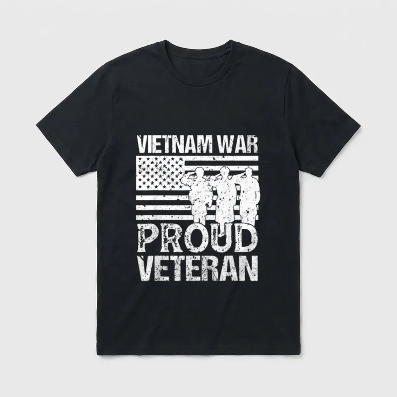 Proud Vietnam War Veteran Patriotic T-Shirt – Classic T-Shirt in Black