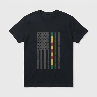 Vietnam Ribbon Stripe for Veteran T-Shirt – Classic T-Shirt in Black
