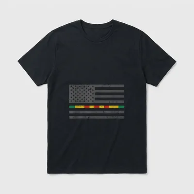 Vietnam Ribbon Stripe for Veteran American T-Shirt – Classic T-Shirt in Black
