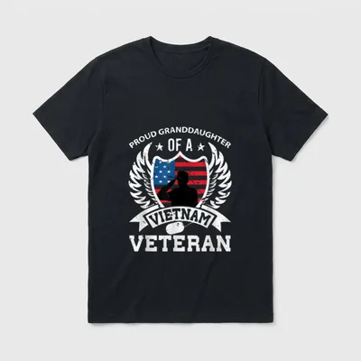 Soldier USA Pride Women Vietnam Veteran T-Shirt – Classic T-Shirt in Black