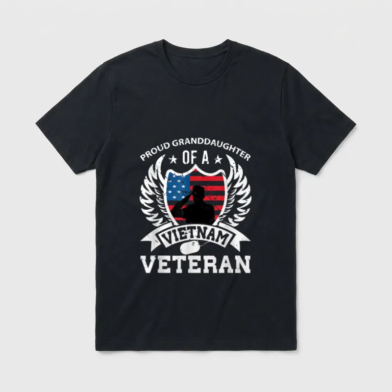 Soldier USA Pride Women Vietnam Veteran T-Shirt – Classic T-Shirt in Black
