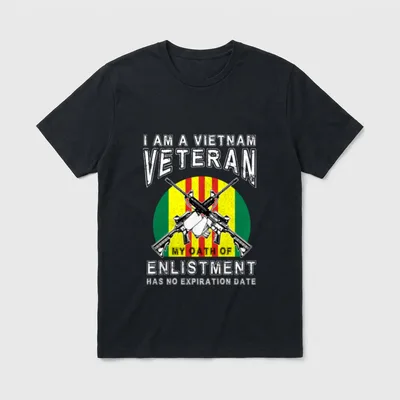 Vietnam Veteran Vintage Patriotic Army T-Shirt – Classic T-Shirt in Black