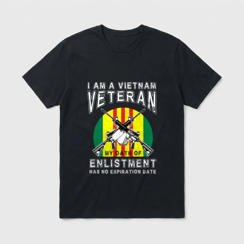 Vietnam Veteran Vintage Patriotic Army T-Shirt – Classic T-Shirt in Black
