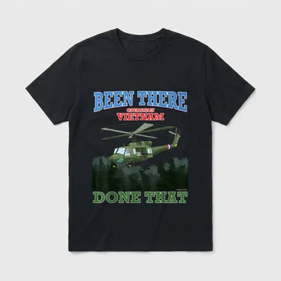 Vietnam War Military Helicopter Armed Veterans T-Shirt – Classic T-Shirt in Black