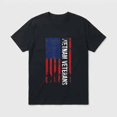 US Flag Vietnam Veteran Perfect T-Shirt – Classic T-Shirt in Black