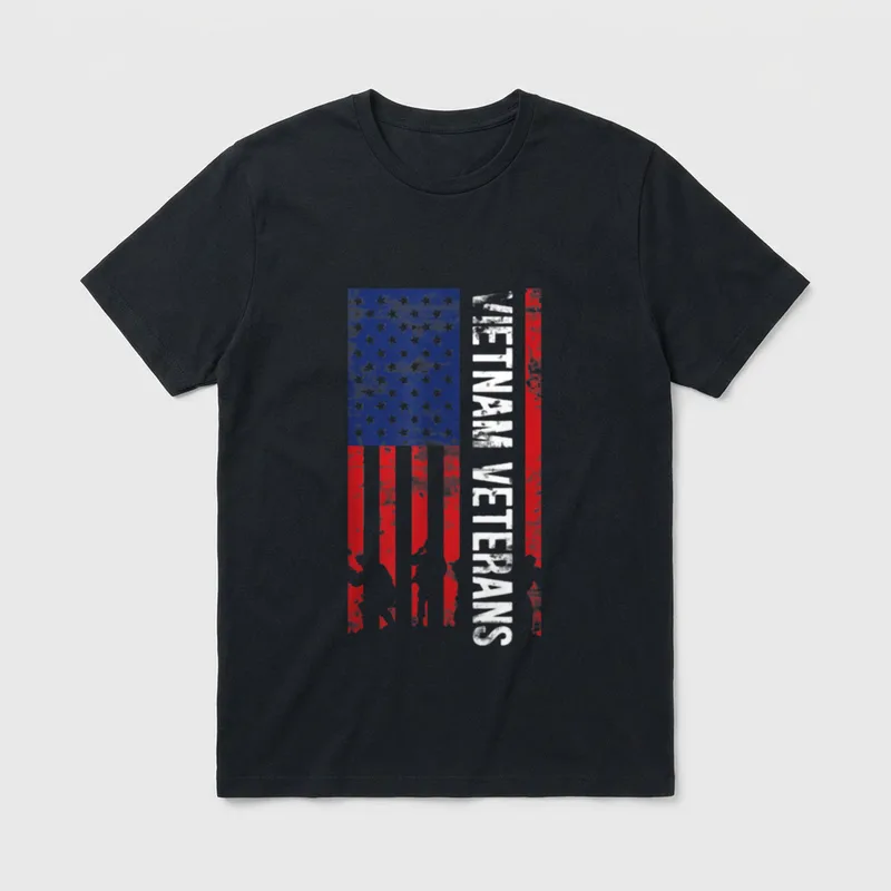 US Flag Vietnam Veteran Perfect T-Shirt – Classic T-Shirt in Black