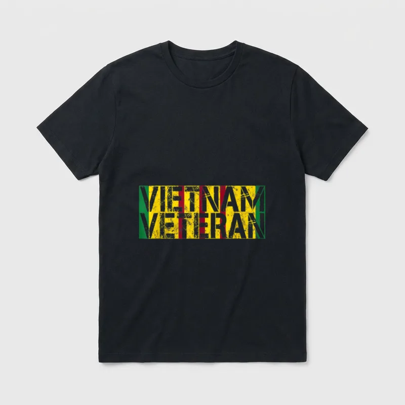 Vintage Vietnam Veteran T-Shirt – Classic T-Shirt in Black