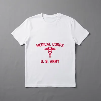 Army Medic Veteran T-Shirt – MEDICAL CORPS caduceus with U. S. ARMY text – Classic T-Shirt in Black