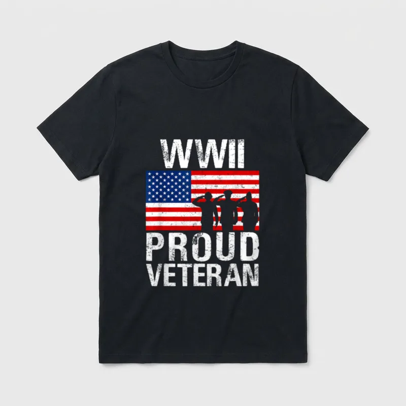 Proud WWII Veteran T-Shirt – Classic T-Shirt in Black