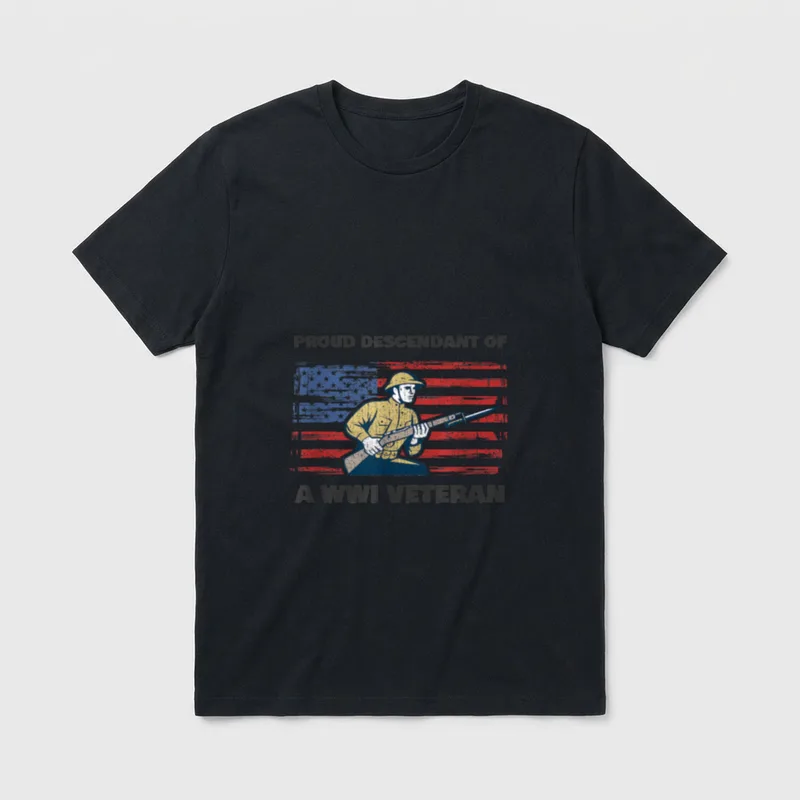 Proud WWI Descendant T-Shirt – Classic T-Shirt in Black