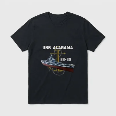 BB-60 Battleship WW2 American Warship Veterans T-Shirt – Classic T-Shirt in Black