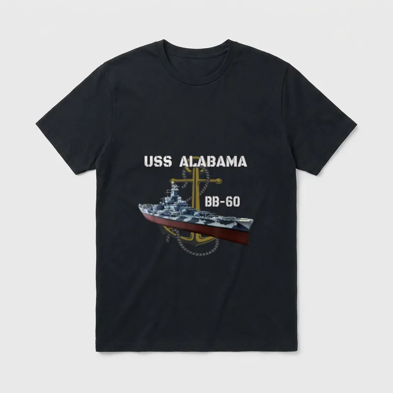 BB-60 Battleship WW2 American Warship Veterans T-Shirt – Classic T-Shirt in Black